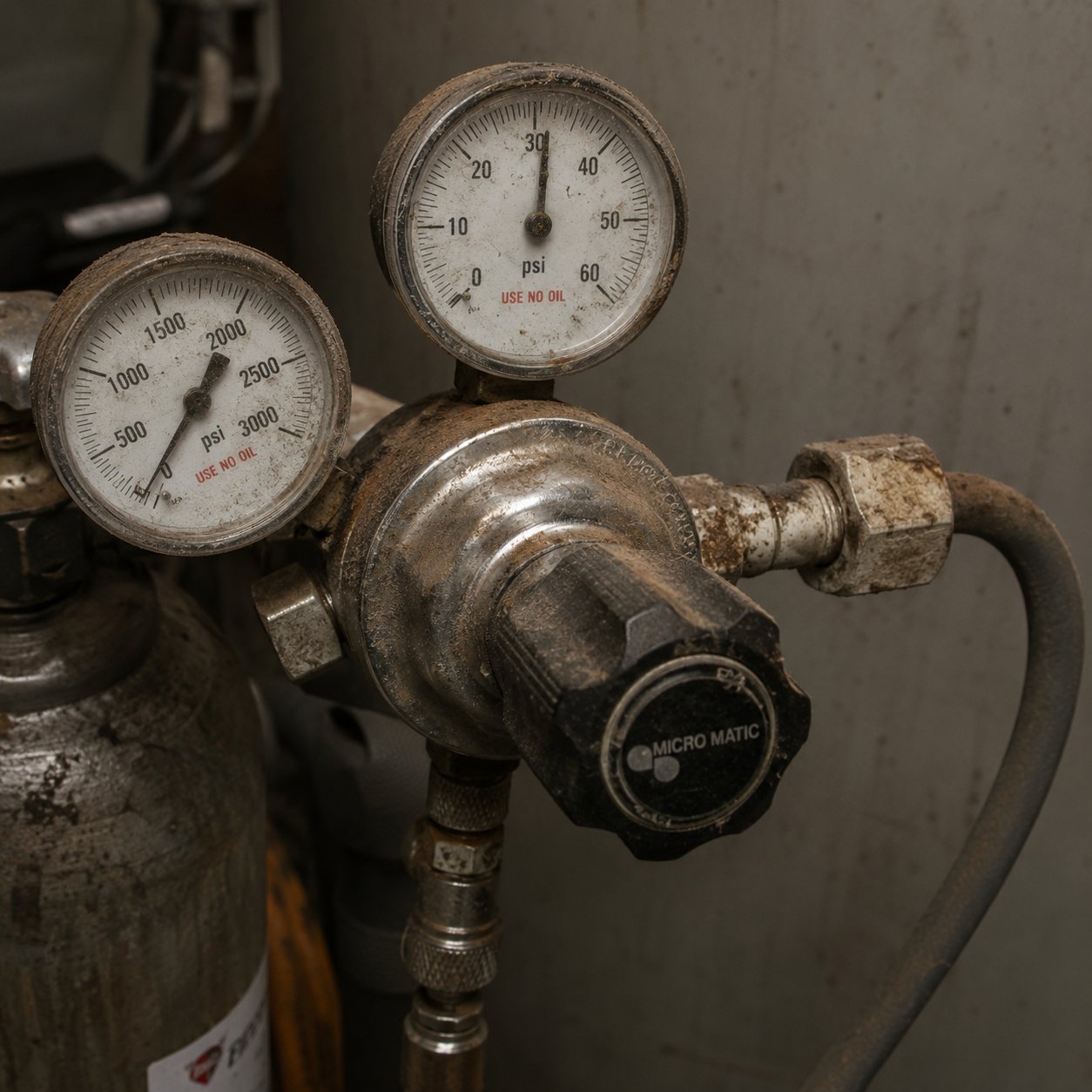 Dirty gas regulator