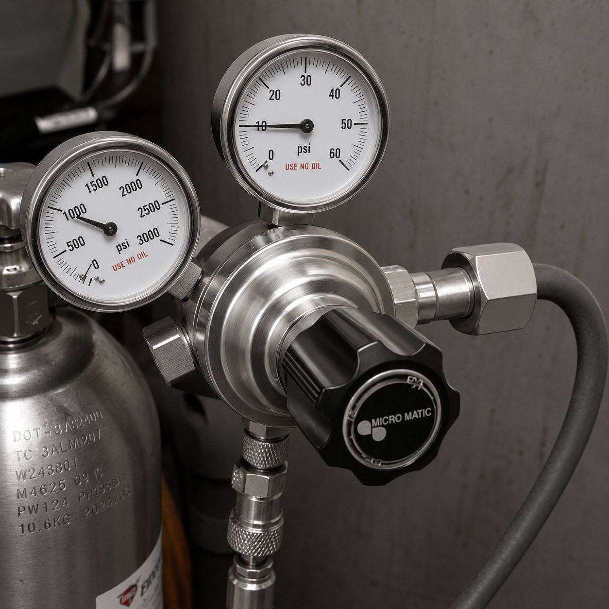 Clean gas regulator
